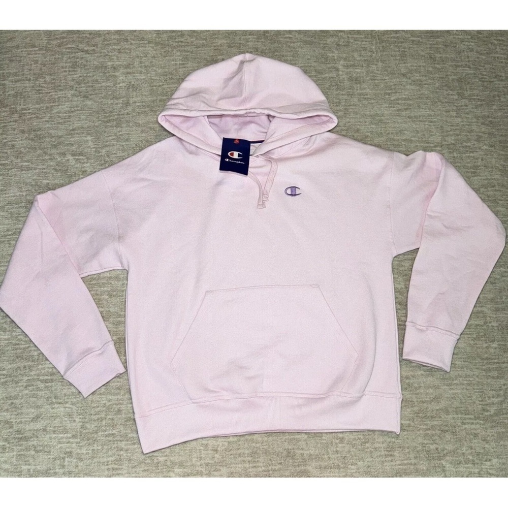 NWT Champion Women's Powerblend Hoodie Sweatshirt Sweater Pink Purple Logo